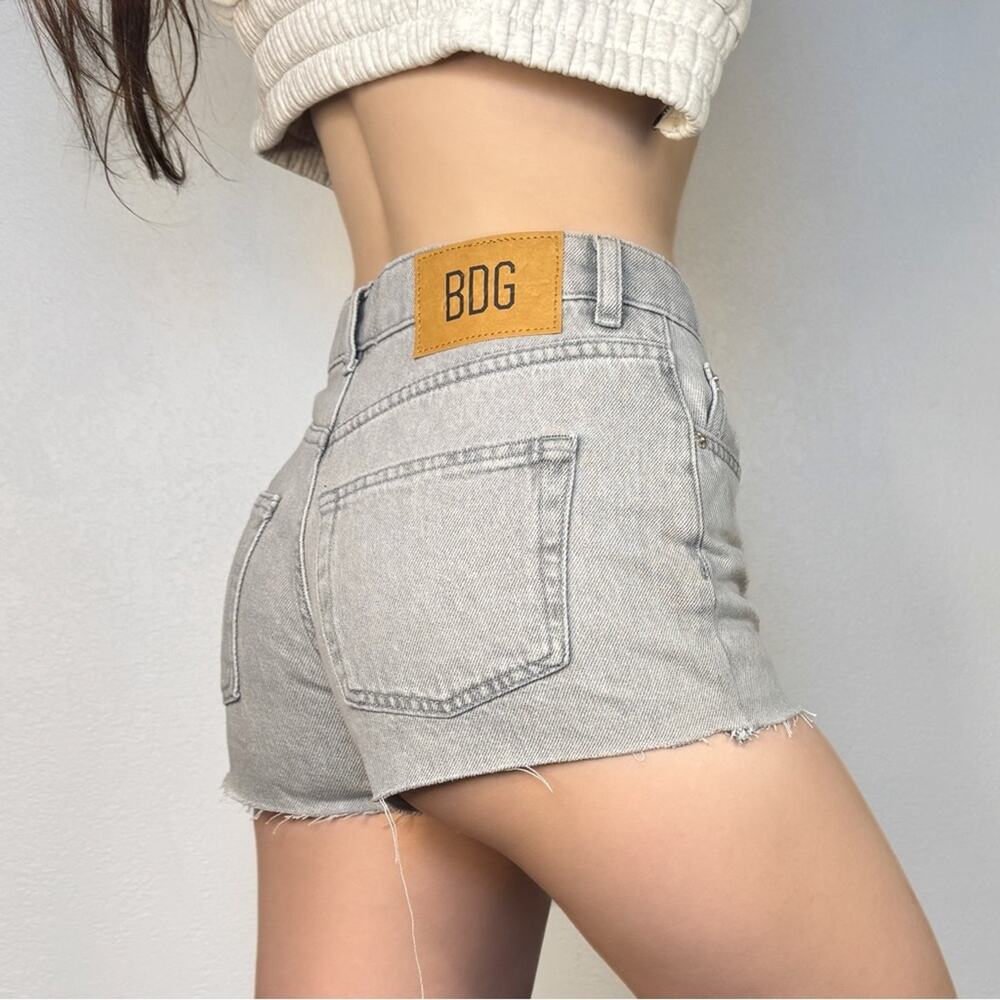 NWT BDG Urban Outfitters Jean Shorts Grey Size 24 Cut Off 100% Cotton